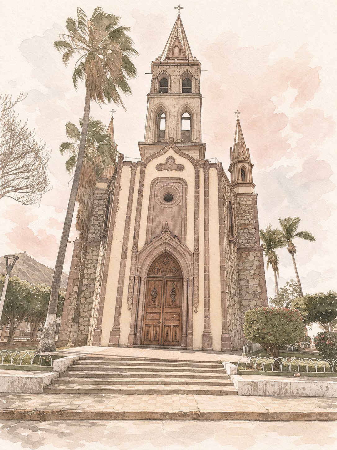 Iglesia La Purísima en acuarela